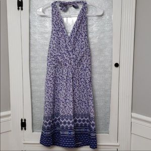 EUC Athleta SZ 6 Go Anywhere Printed Halter Dress